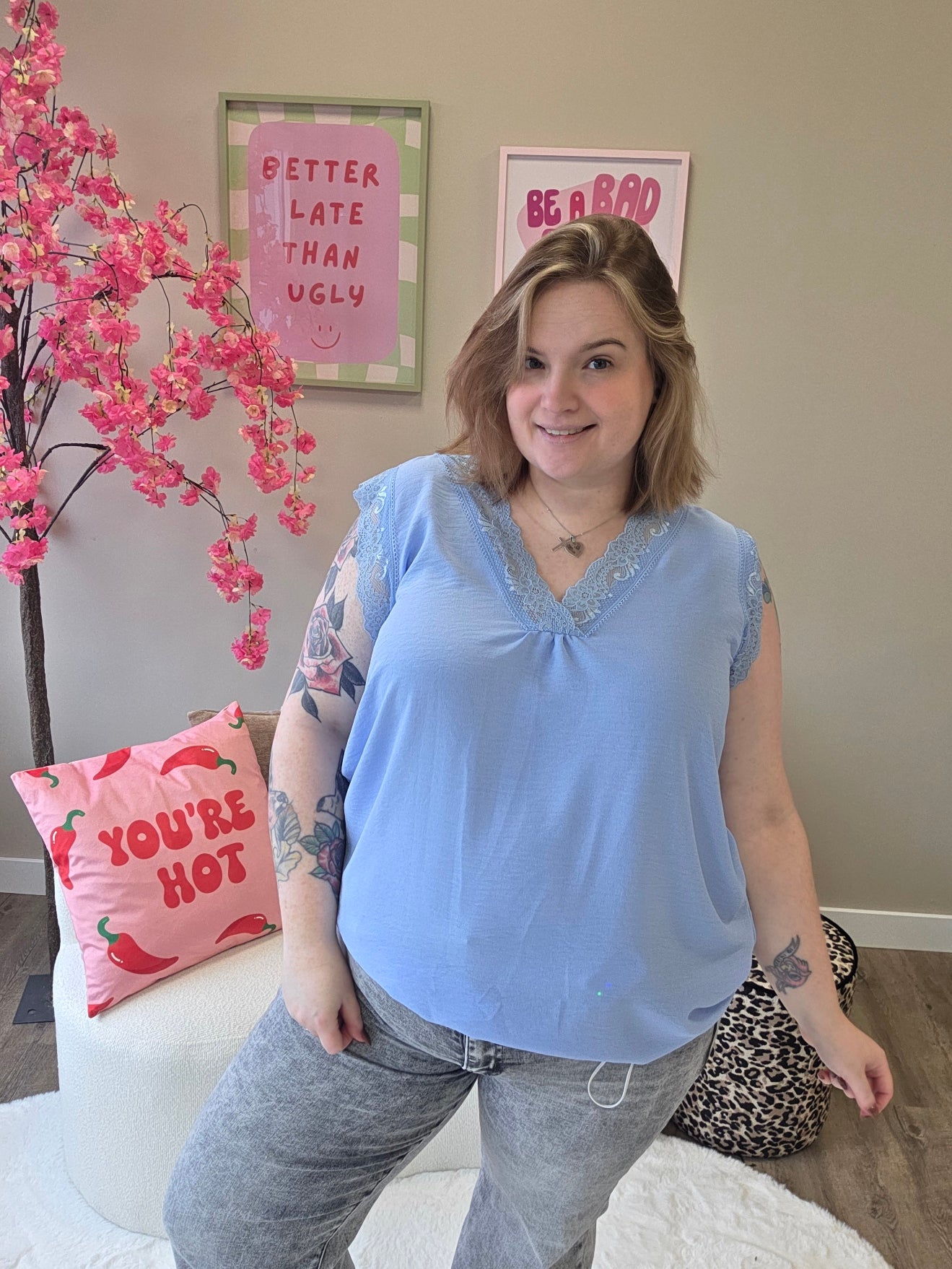 Hemdjes met Kant (in 8 kleuren)