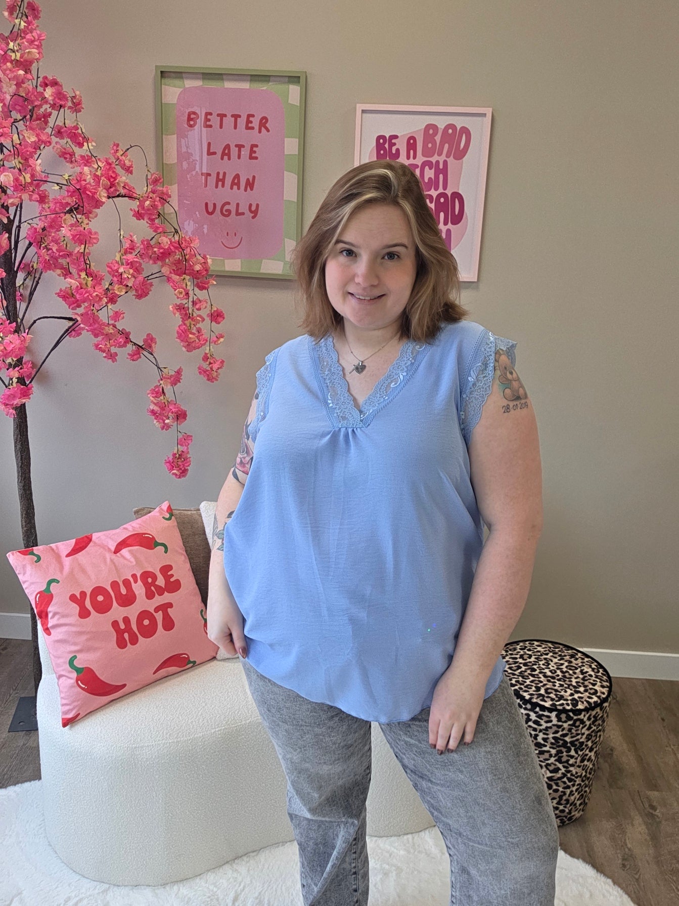 Hemdjes met Kant (in 8 kleuren)