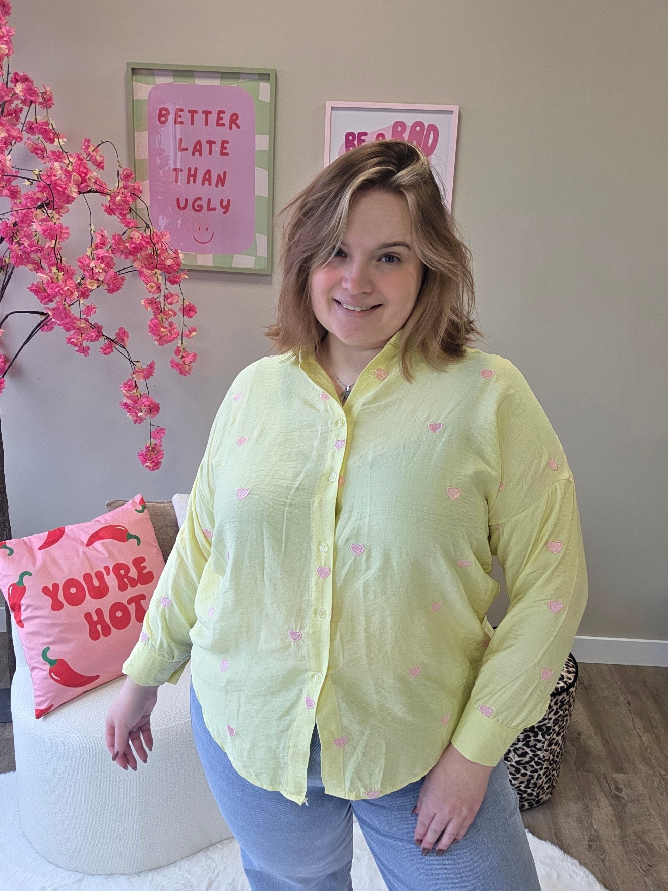 Hartjes Blouse (in 4 kleuren)