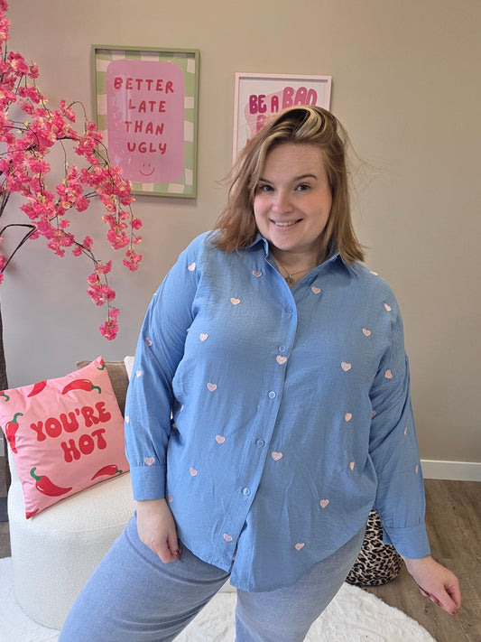 Hartjes Blouse (in 4 kleuren)