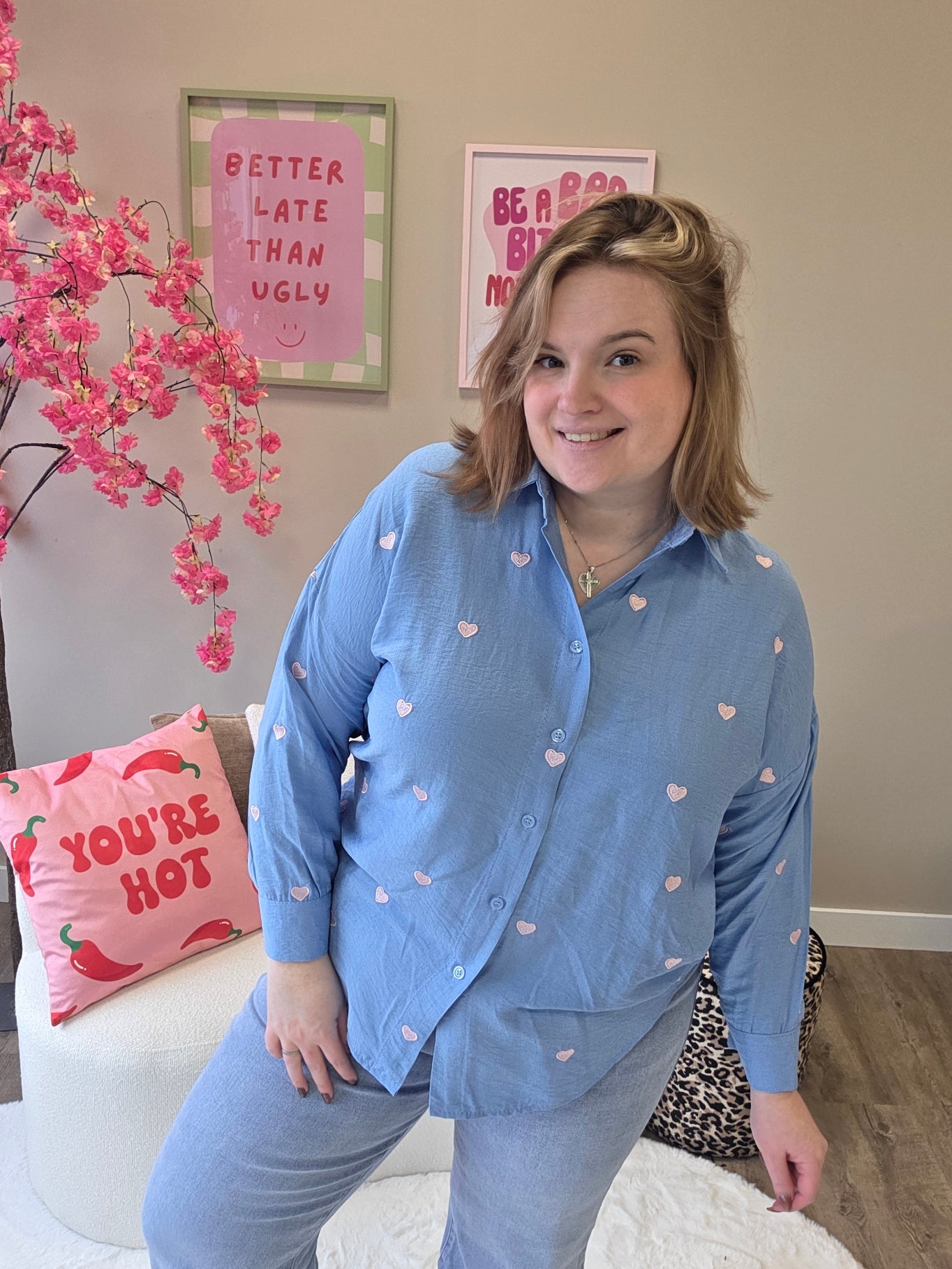 Hartjes Blouse (in 4 kleuren)