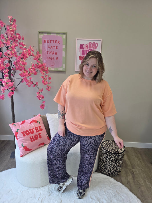 Grijze Panterbroek met bies (in 4 kleuren tot maat 48)