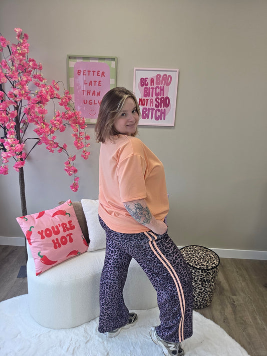 Grijze Panterbroek met bies (in 4 kleuren tot maat 48)