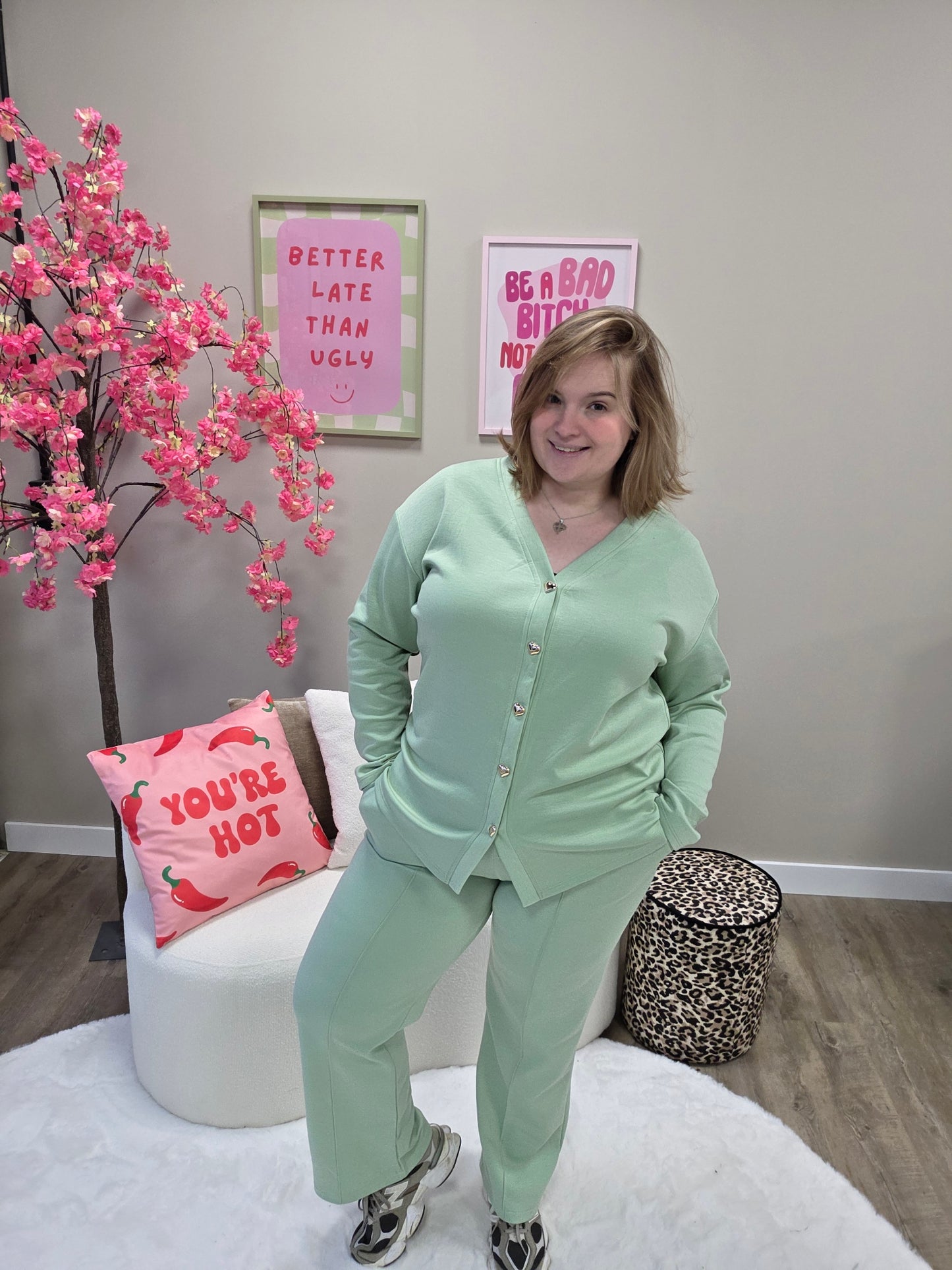 Hartjes Cardigan Set (in 3 kleuren)