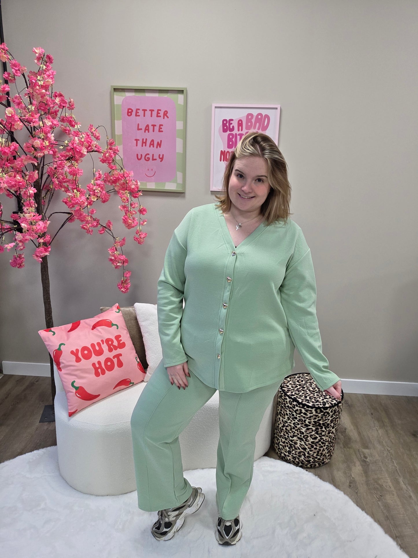 Hartjes Cardigan Set (in 3 kleuren)