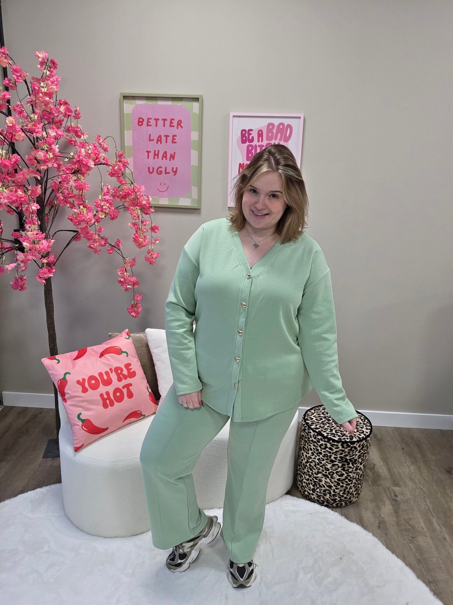 Hartjes Cardigan Set (in 3 kleuren)