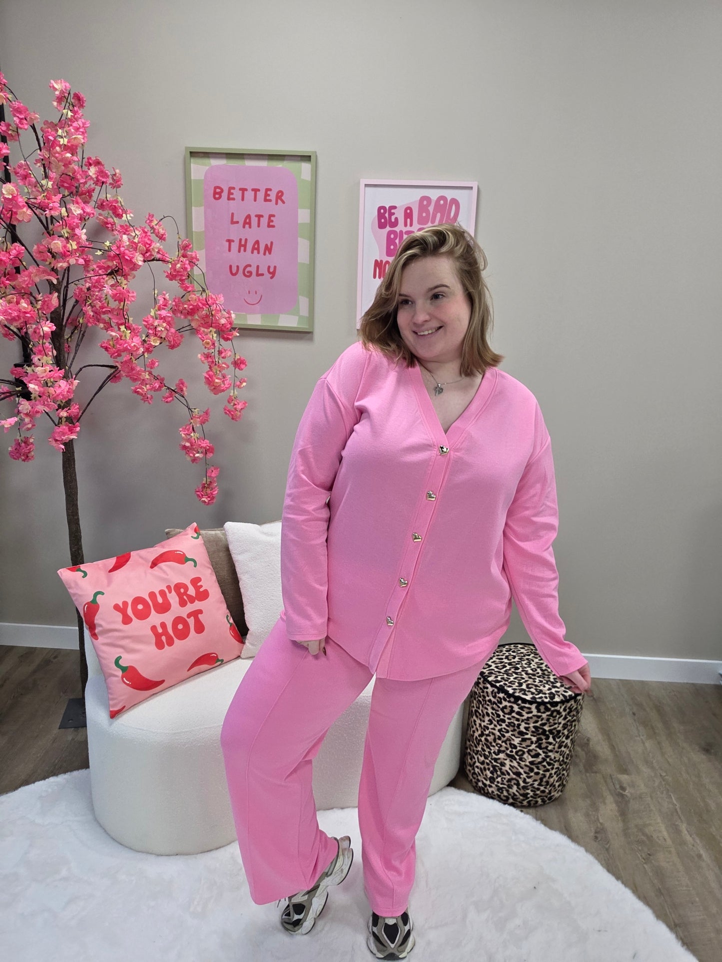 Hartjes Cardigan Set (in 3 kleuren)