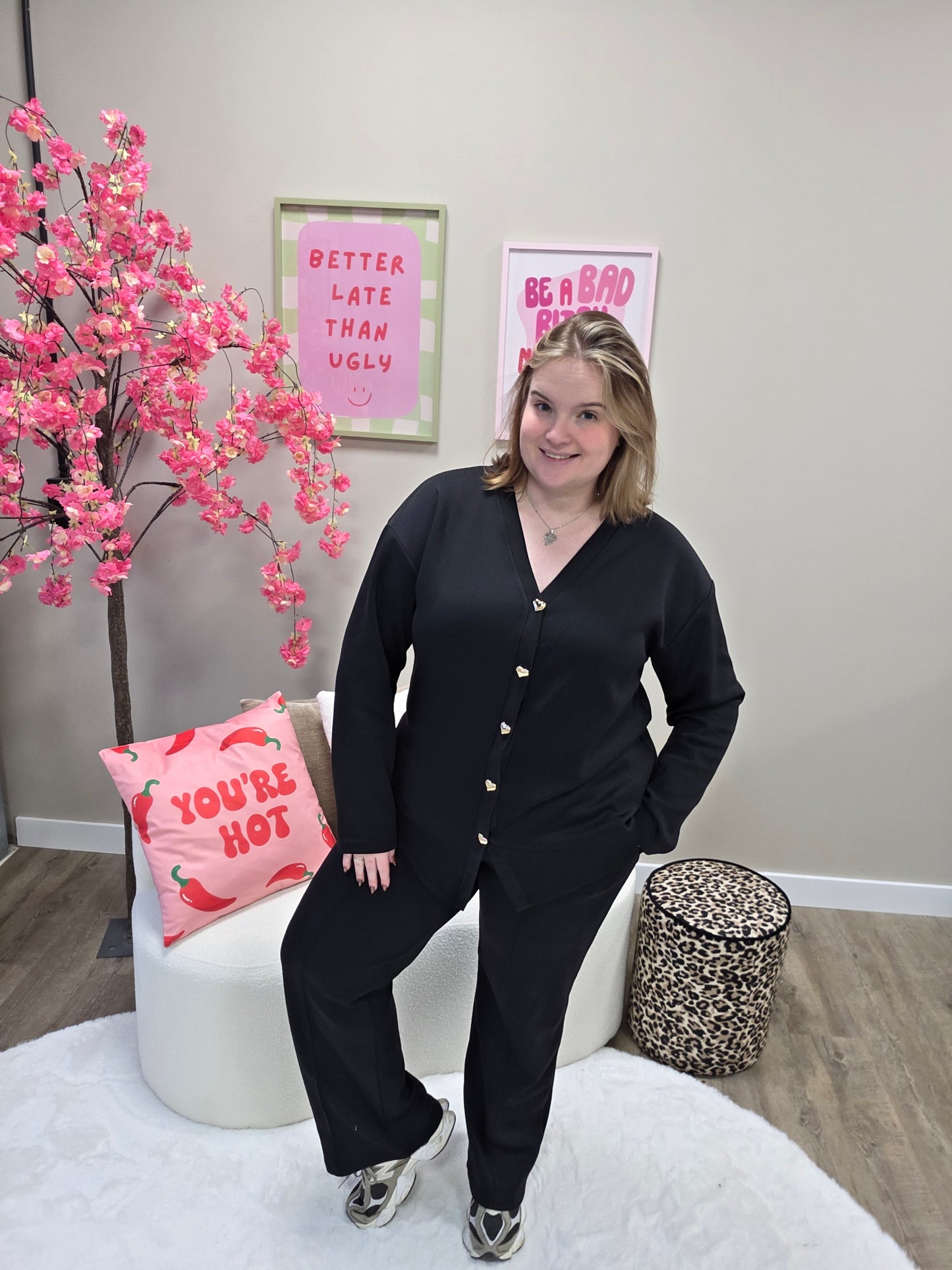 Hartjes Cardigan Set (in 3 kleuren)