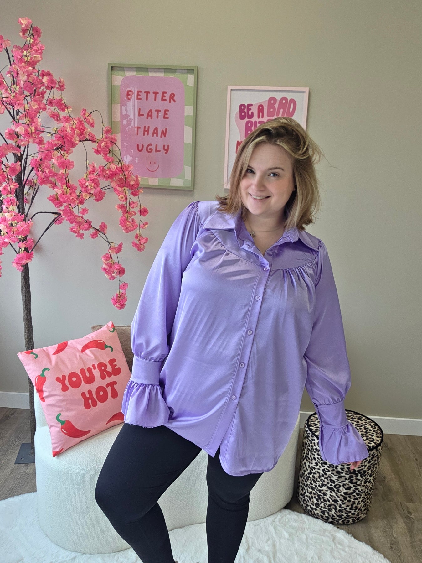 Shiny Blouses (In 4 kleuren)