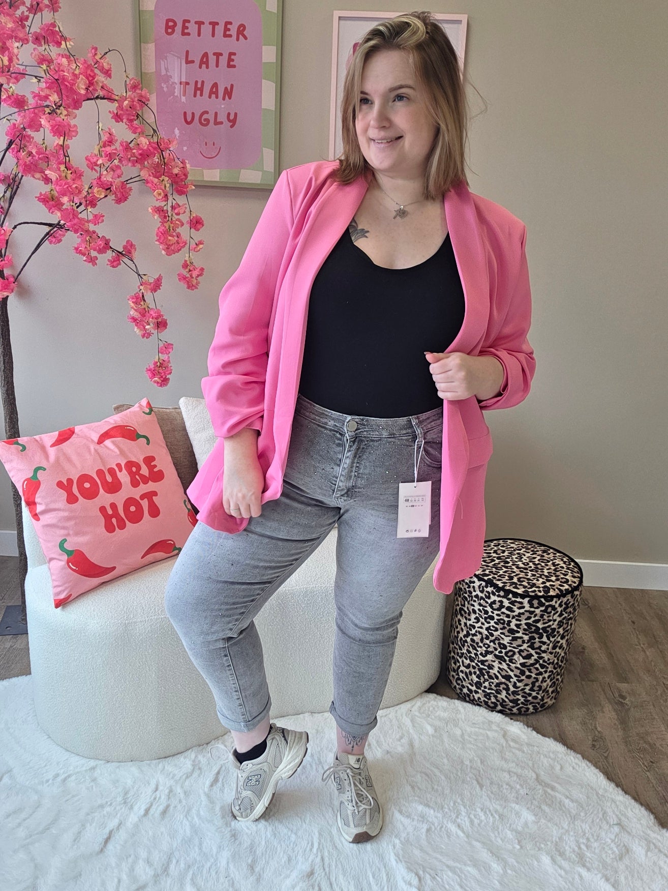 G-Smack Grijze Glitter Jeans | SM1071-7