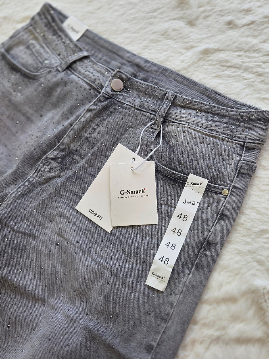 G-Smack Grijze Glitter Jeans | SM1071-7