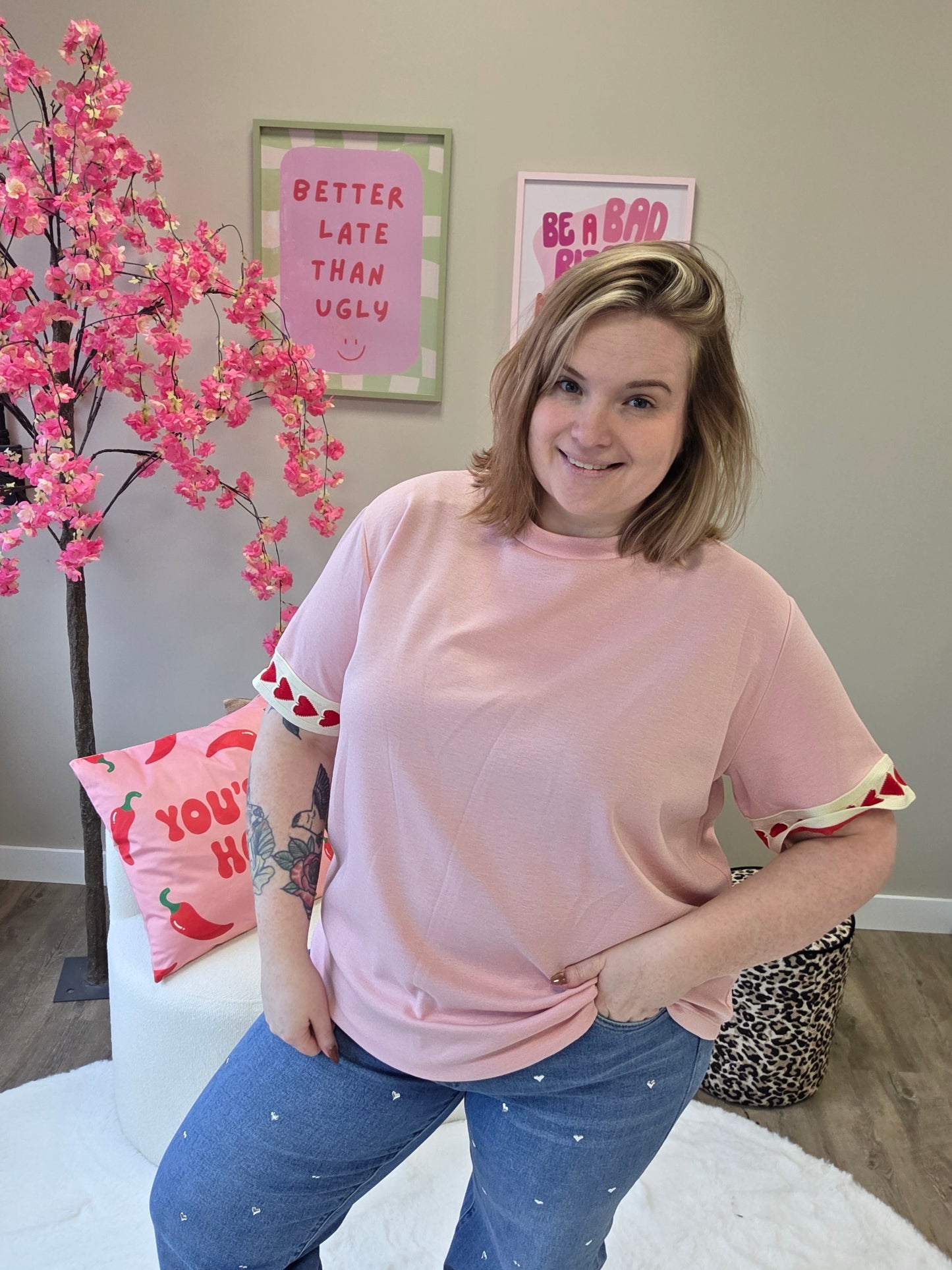 Hartjes T-Shirts (In 5 kleuren)