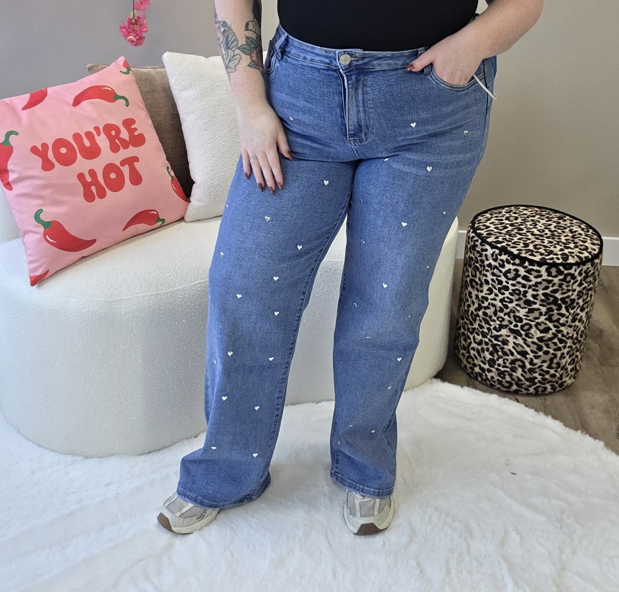 Goodies hartjes jeans |DJ2847