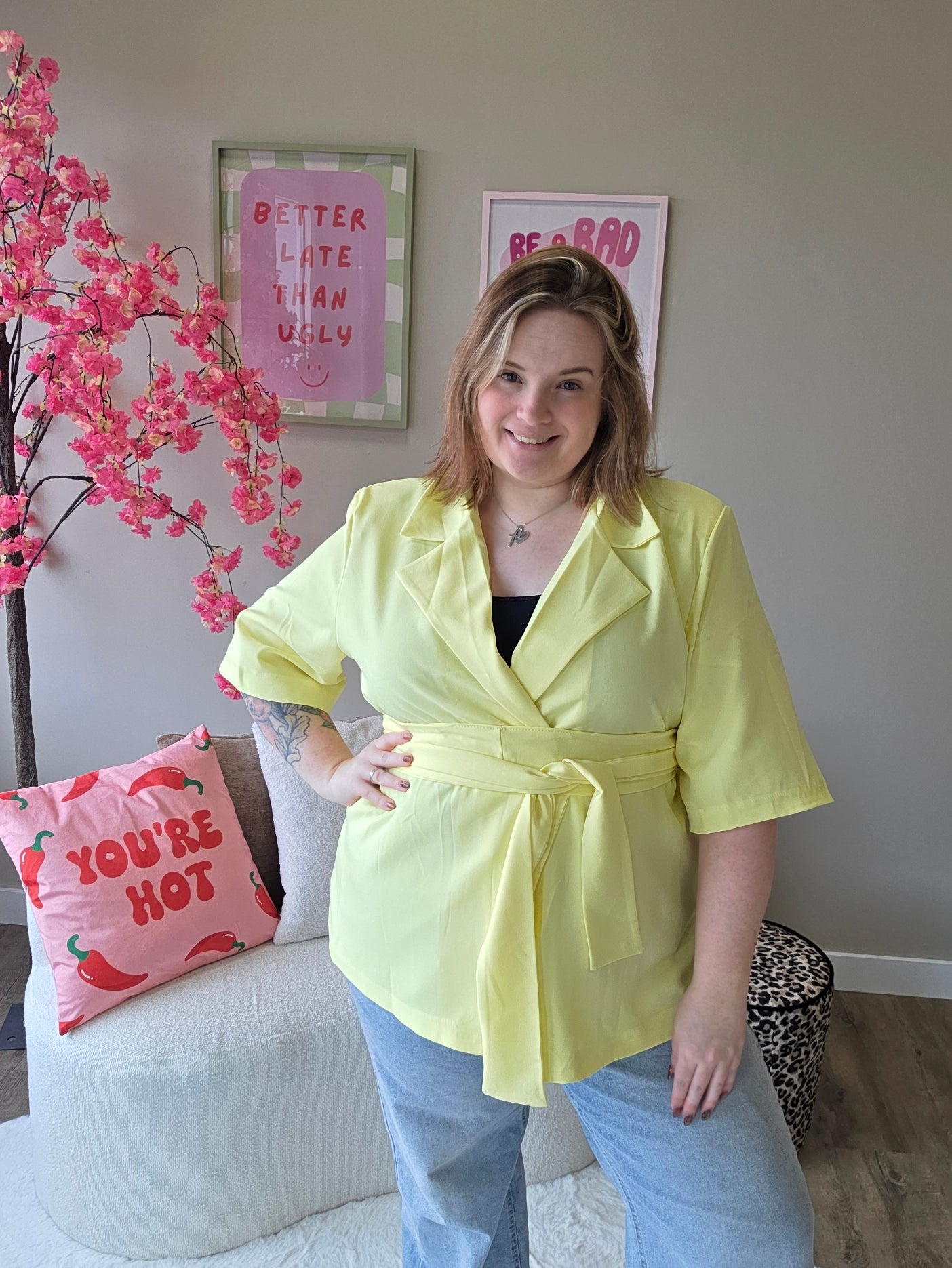 NC Exclusive Magic Waist Blazer Geel