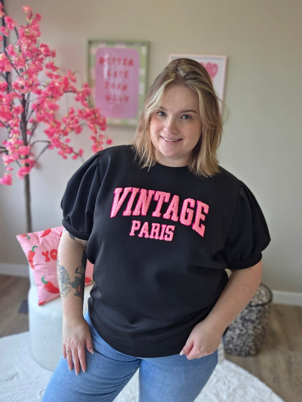 Vintage Paris Pofmouw Shirts (In 4 kleuren)