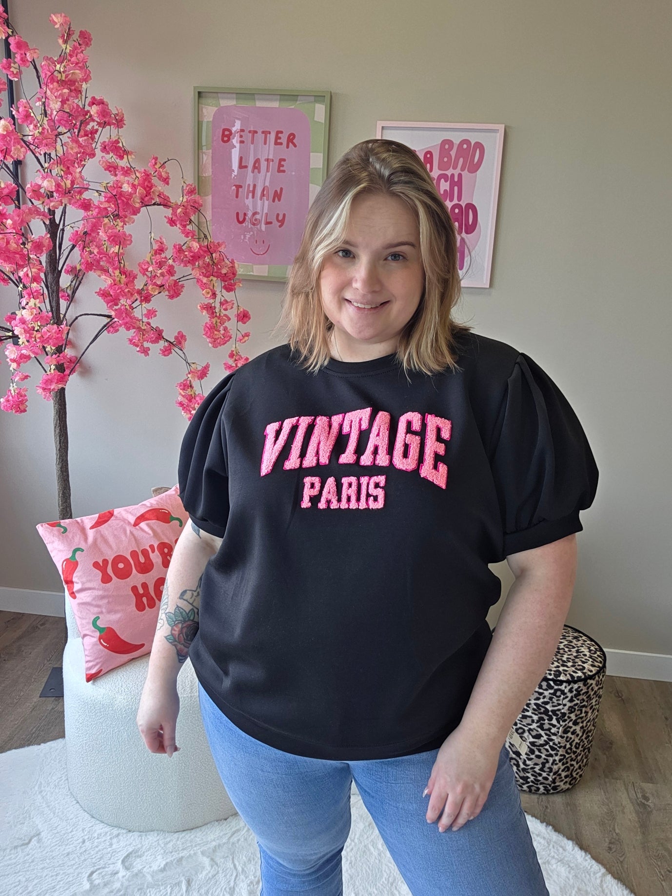 Vintage Paris Pofmouw Shirts (In 4 kleuren)