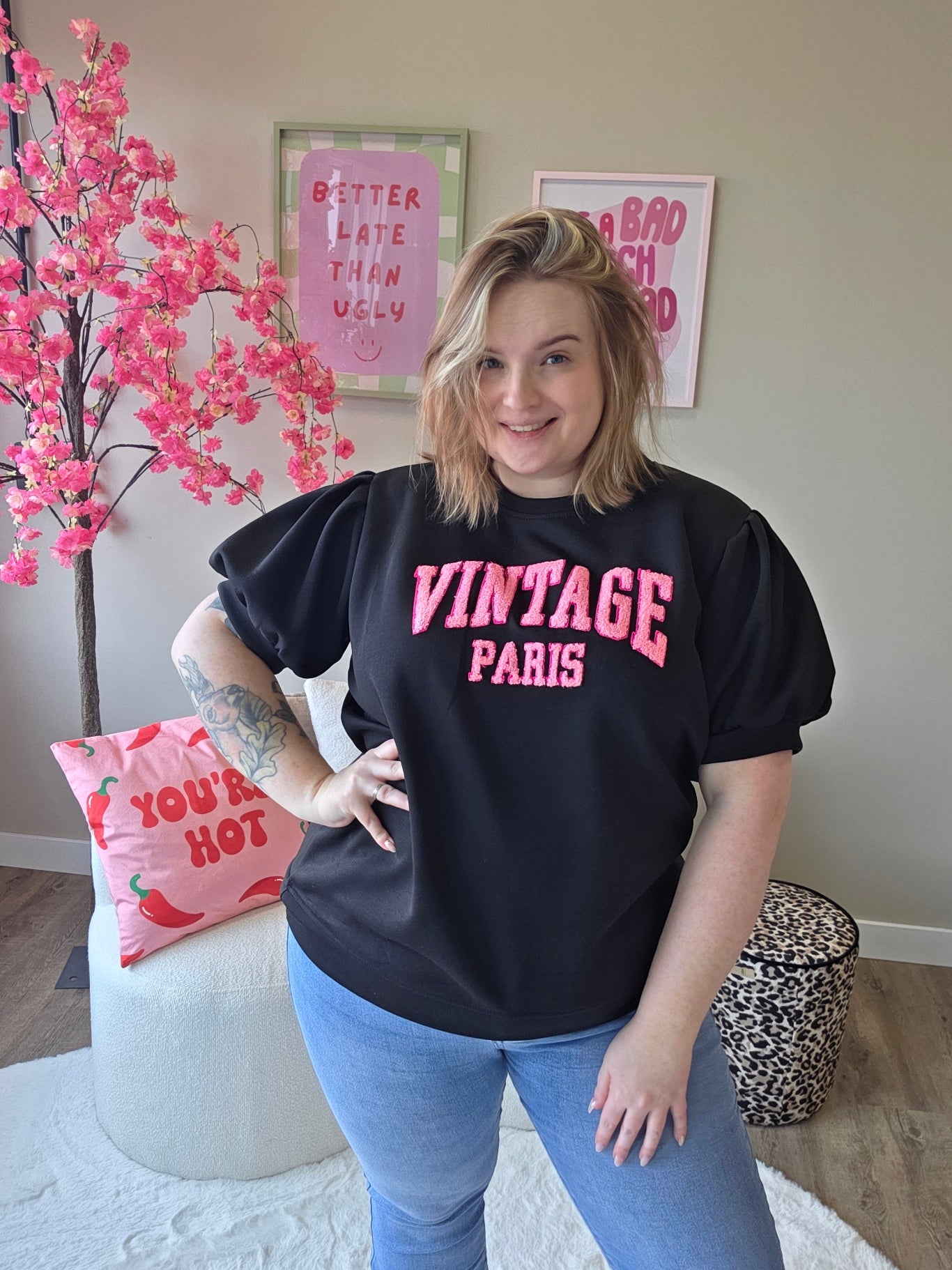 Vintage Paris Pofmouw Shirts (In 4 kleuren)