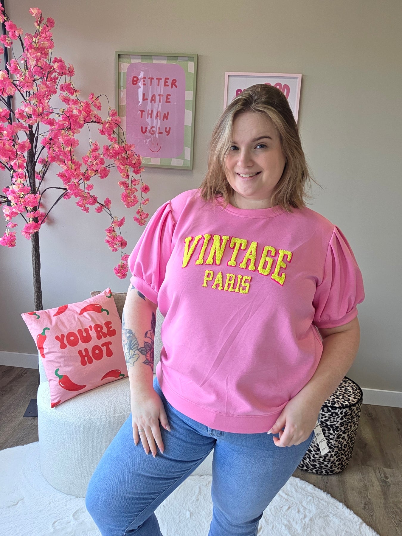 Vintage Paris Pofmouw Shirts (In 4 kleuren)