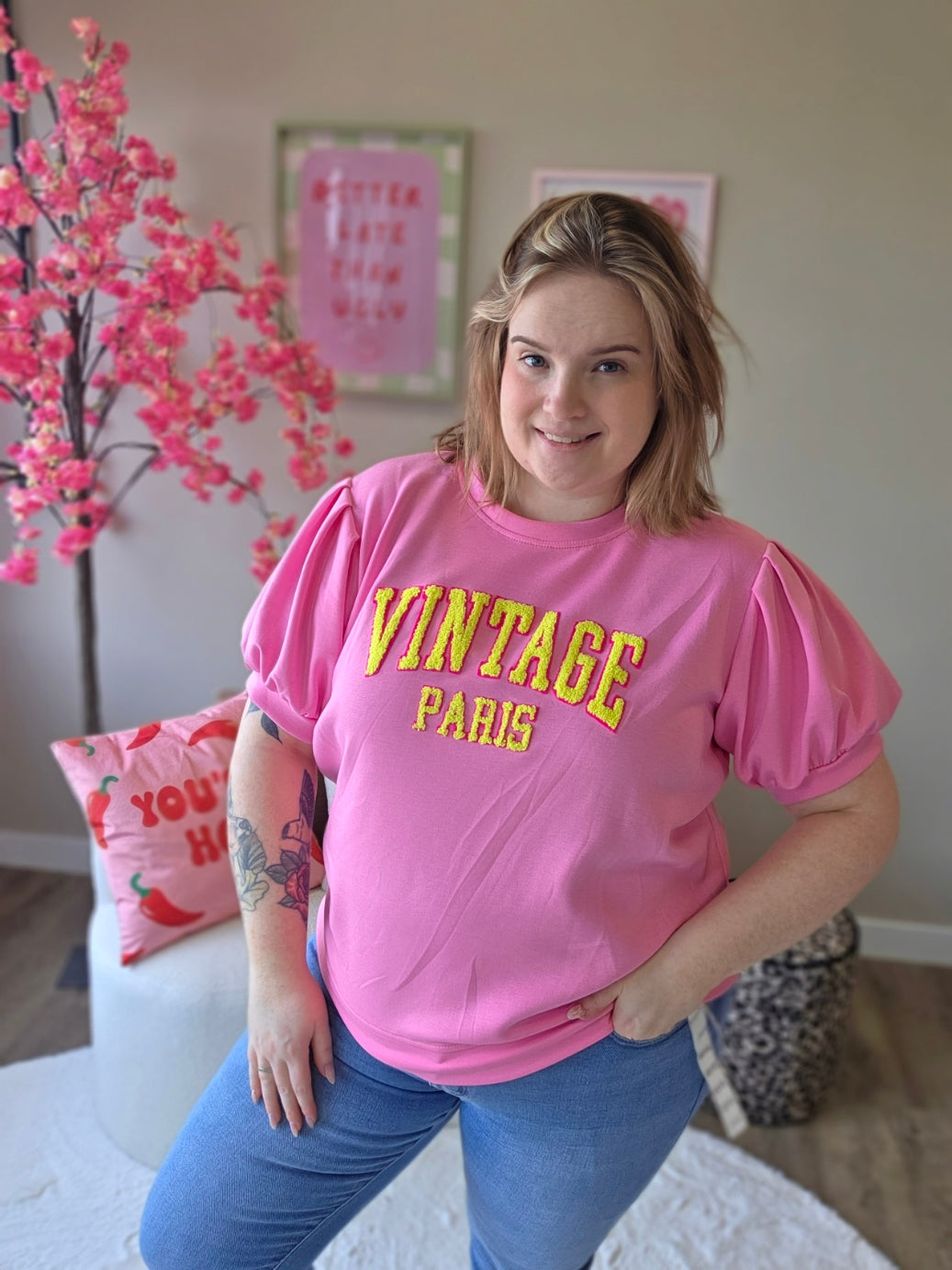 Vintage Paris Pofmouw Shirts (In 4 kleuren)