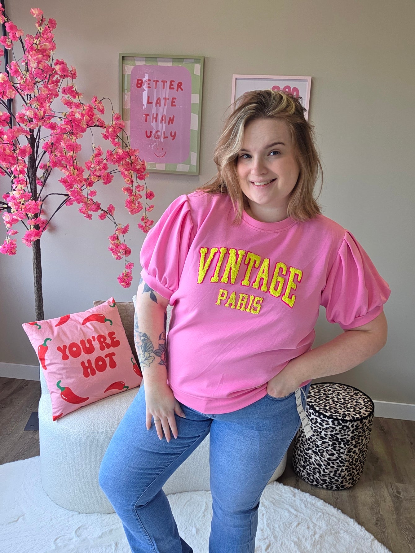 Vintage Paris Pofmouw Shirts (In 4 kleuren)