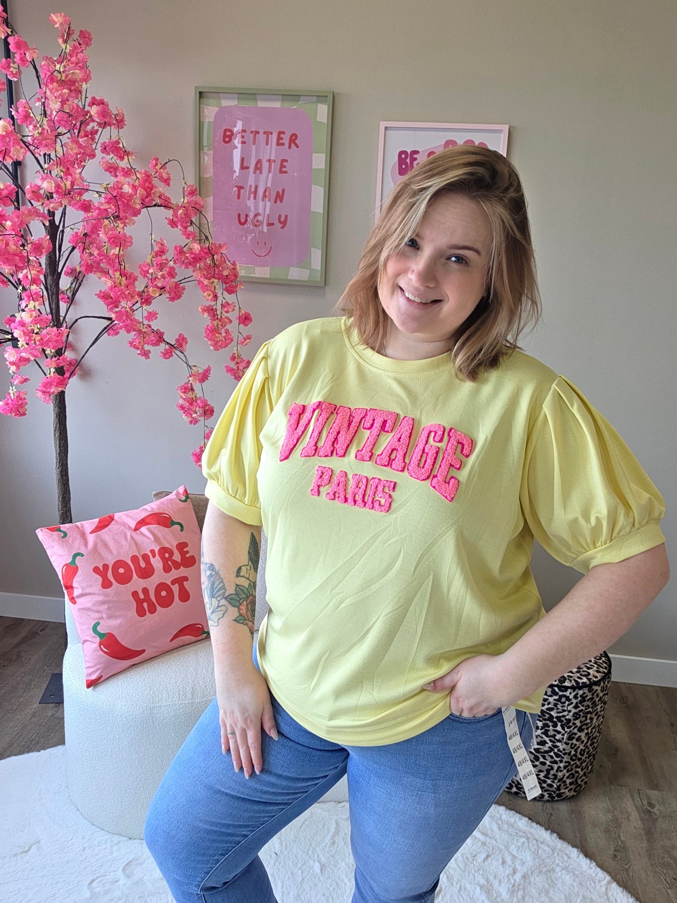 Vintage Paris Pofmouw Shirts (In 4 kleuren)