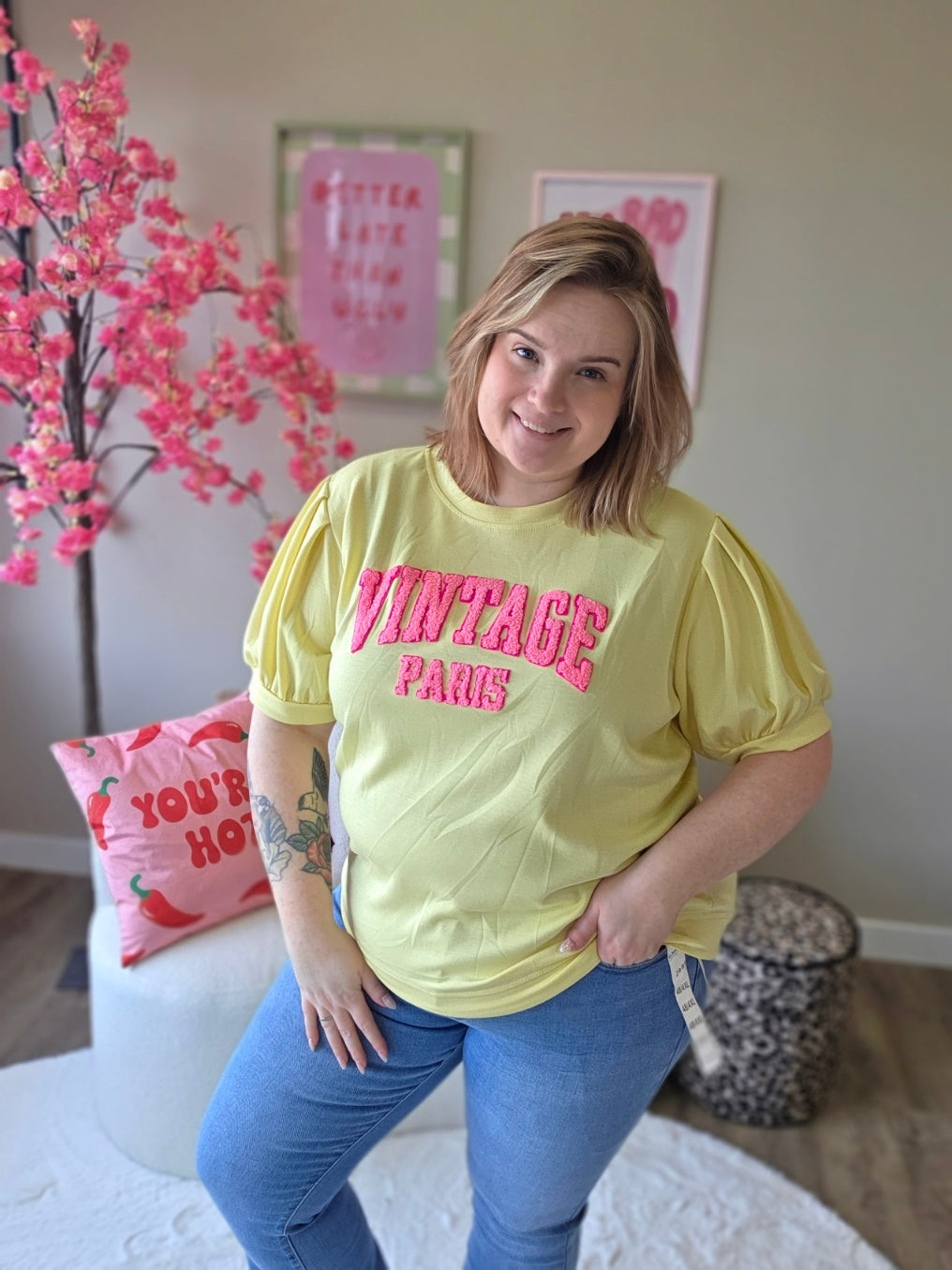 Vintage Paris Pofmouw Shirts (In 4 kleuren)