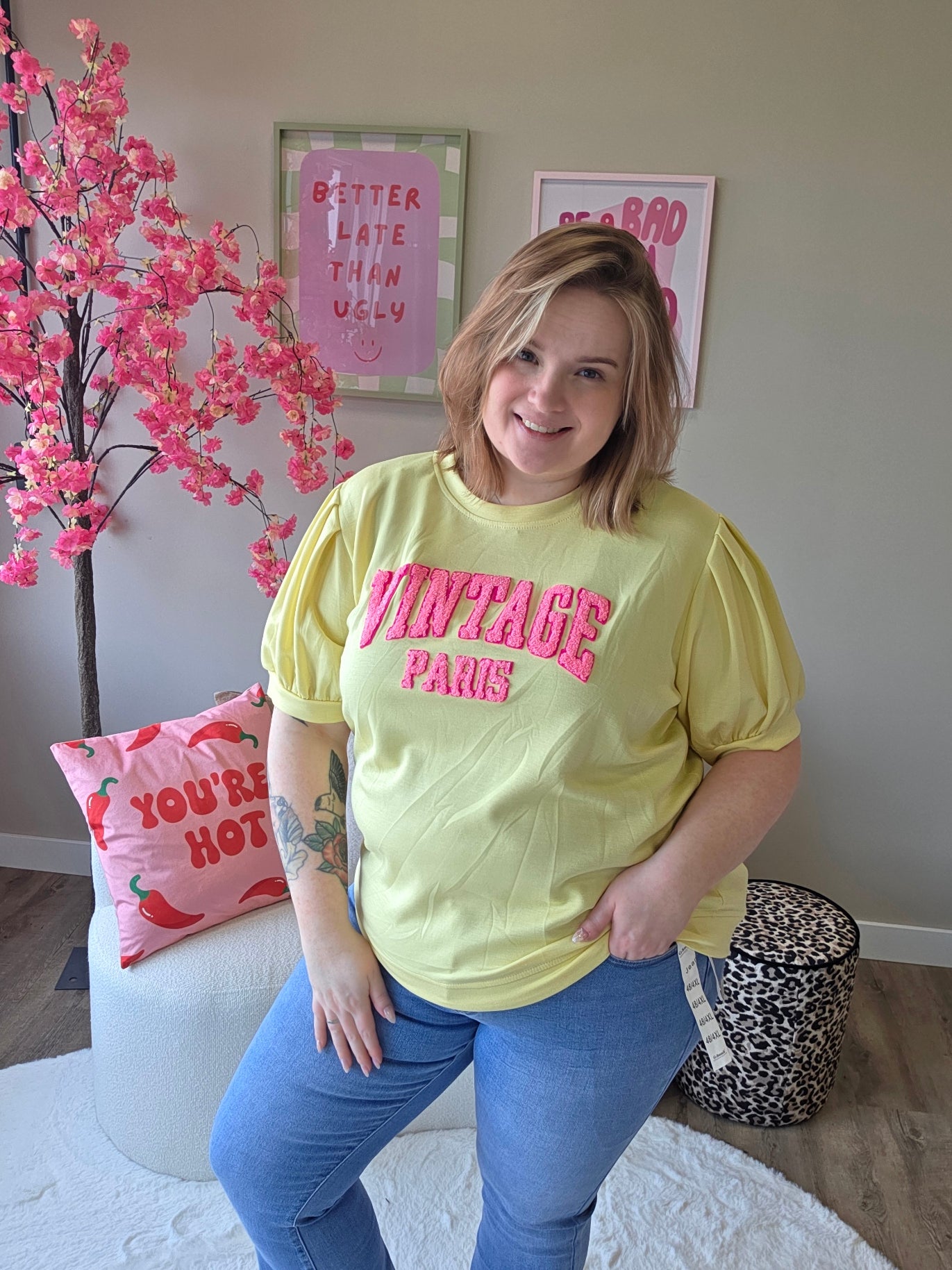 Vintage Paris Pofmouw Shirts (In 4 kleuren)