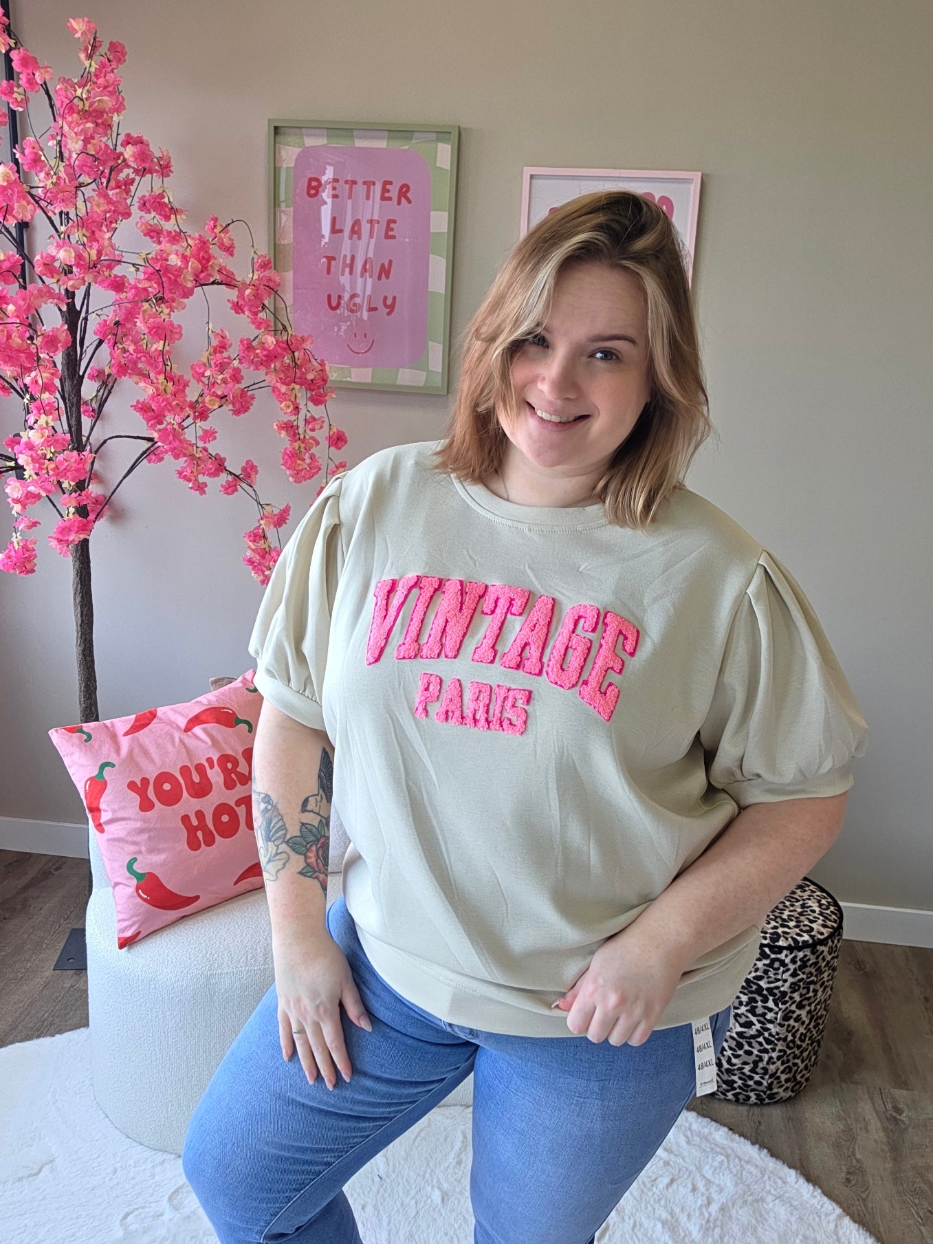 Vintage Paris Pofmouw Shirts (In 4 kleuren)