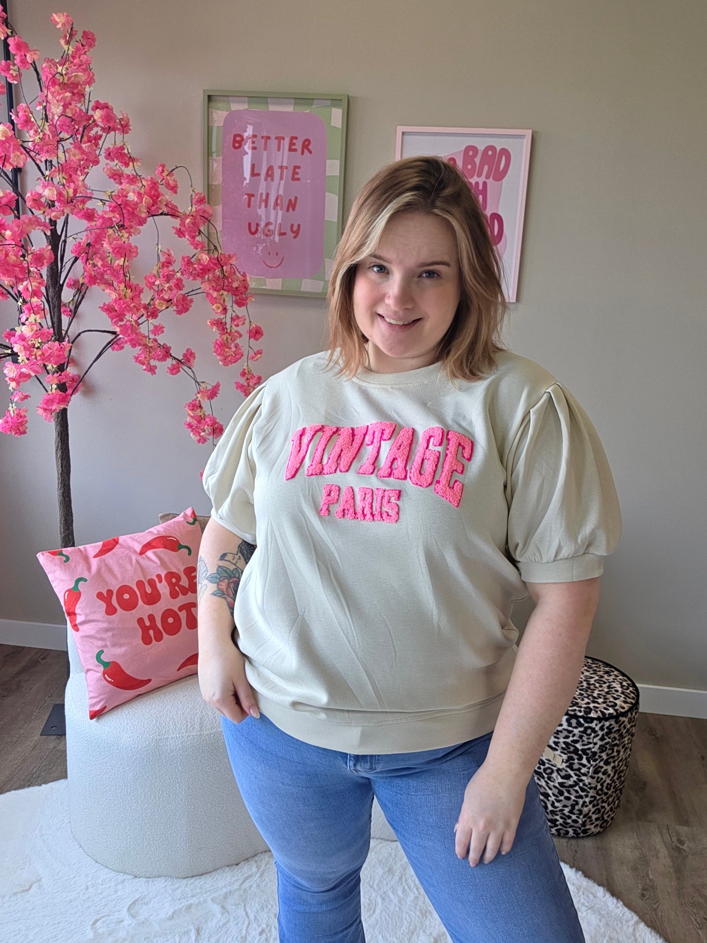 Vintage Paris Pofmouw Shirts (In 4 kleuren)