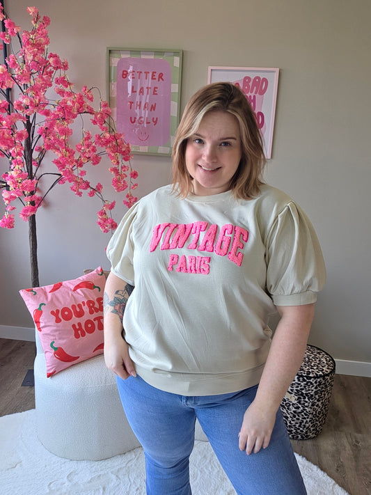 Vintage Paris Pofmouw Shirts (In 4 kleuren)