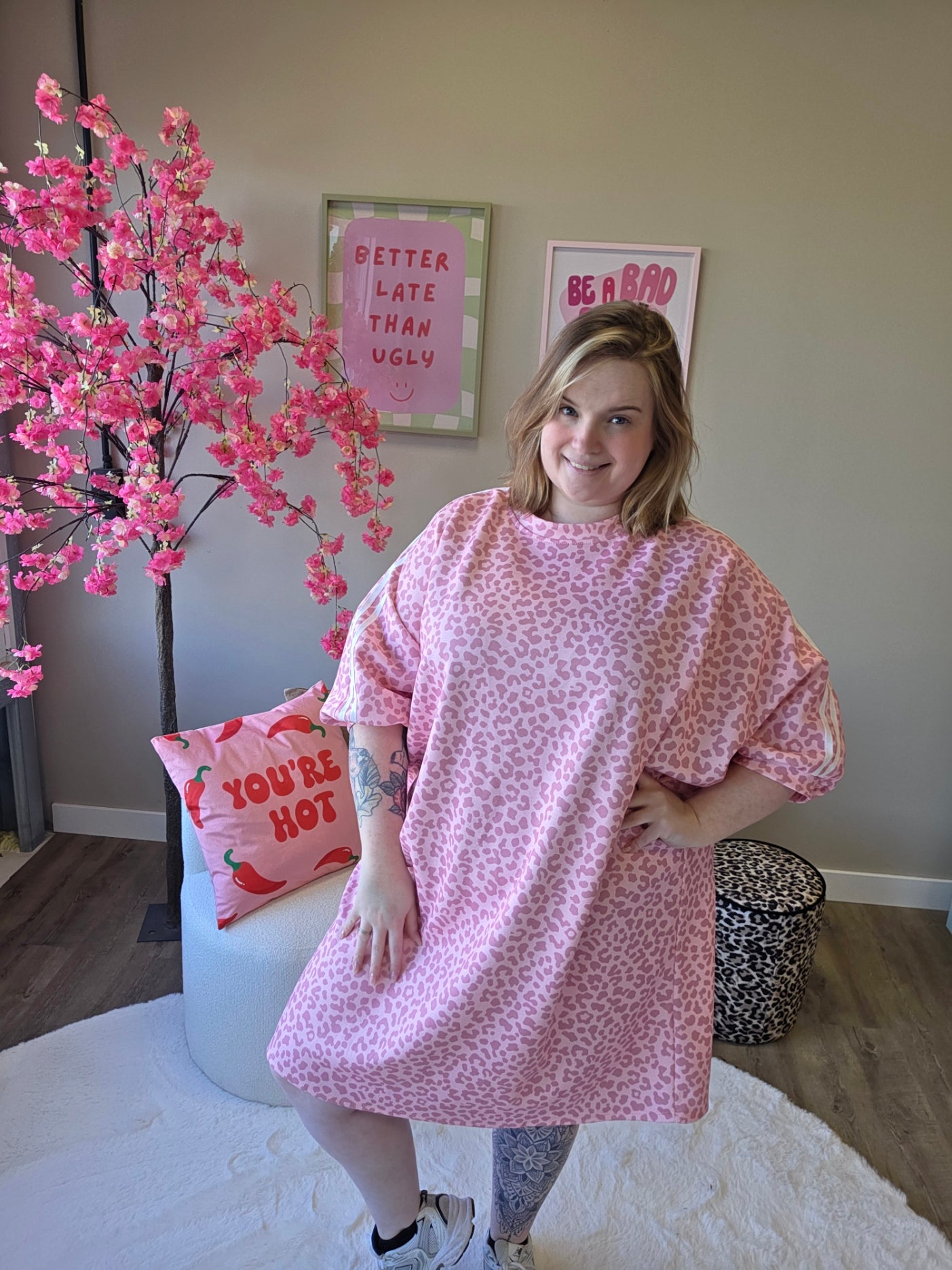 Leopard Stripe Dress (In 3 kleuren)