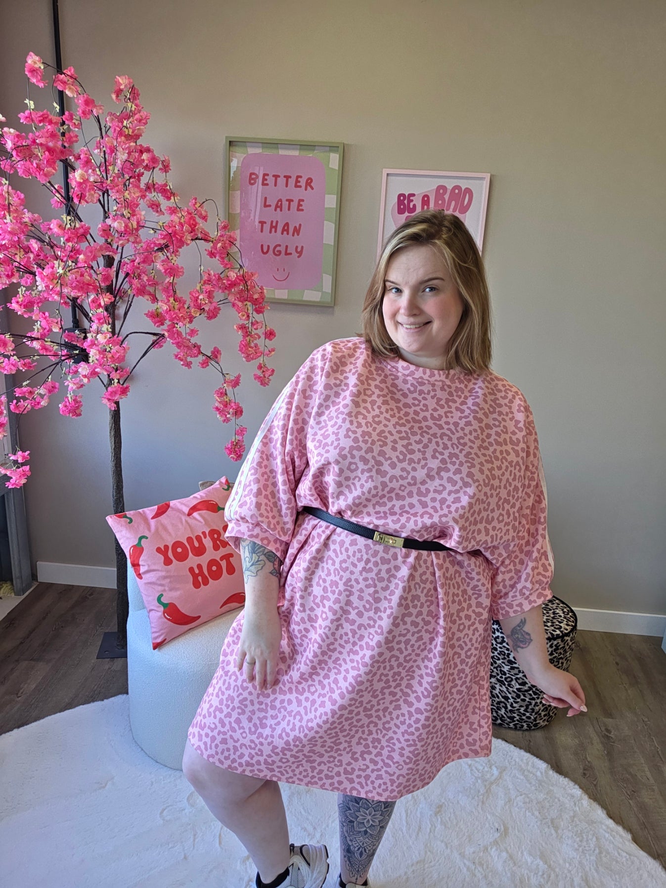 Leopard Stripe Dress (In 3 kleuren)