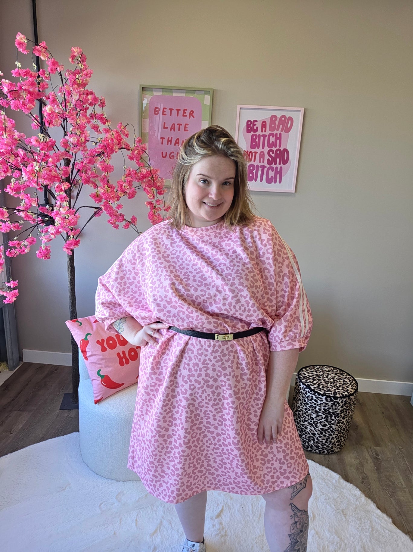 Leopard Stripe Dress (In 3 kleuren)