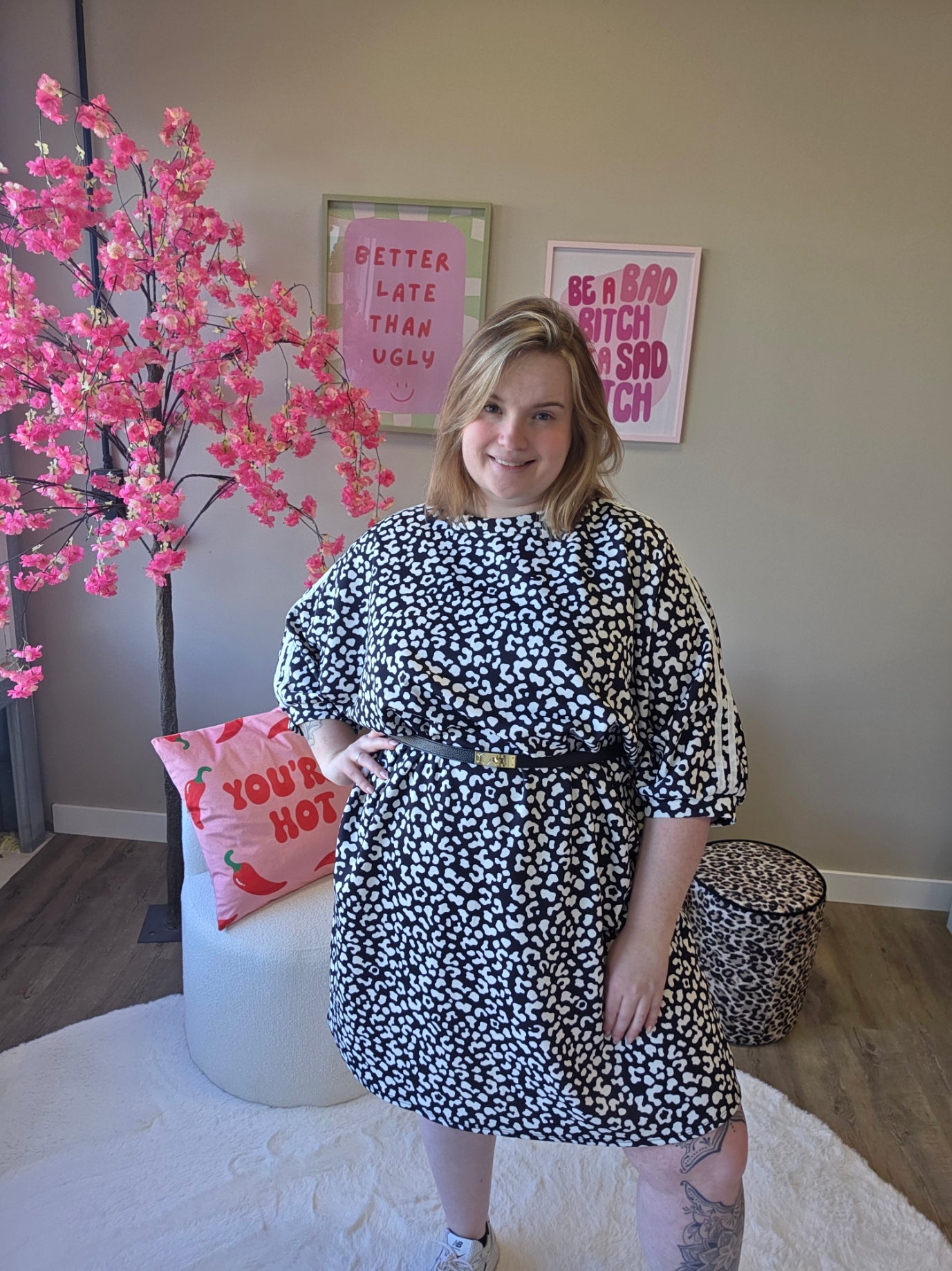 Leopard Stripe Dress (In 3 kleuren)