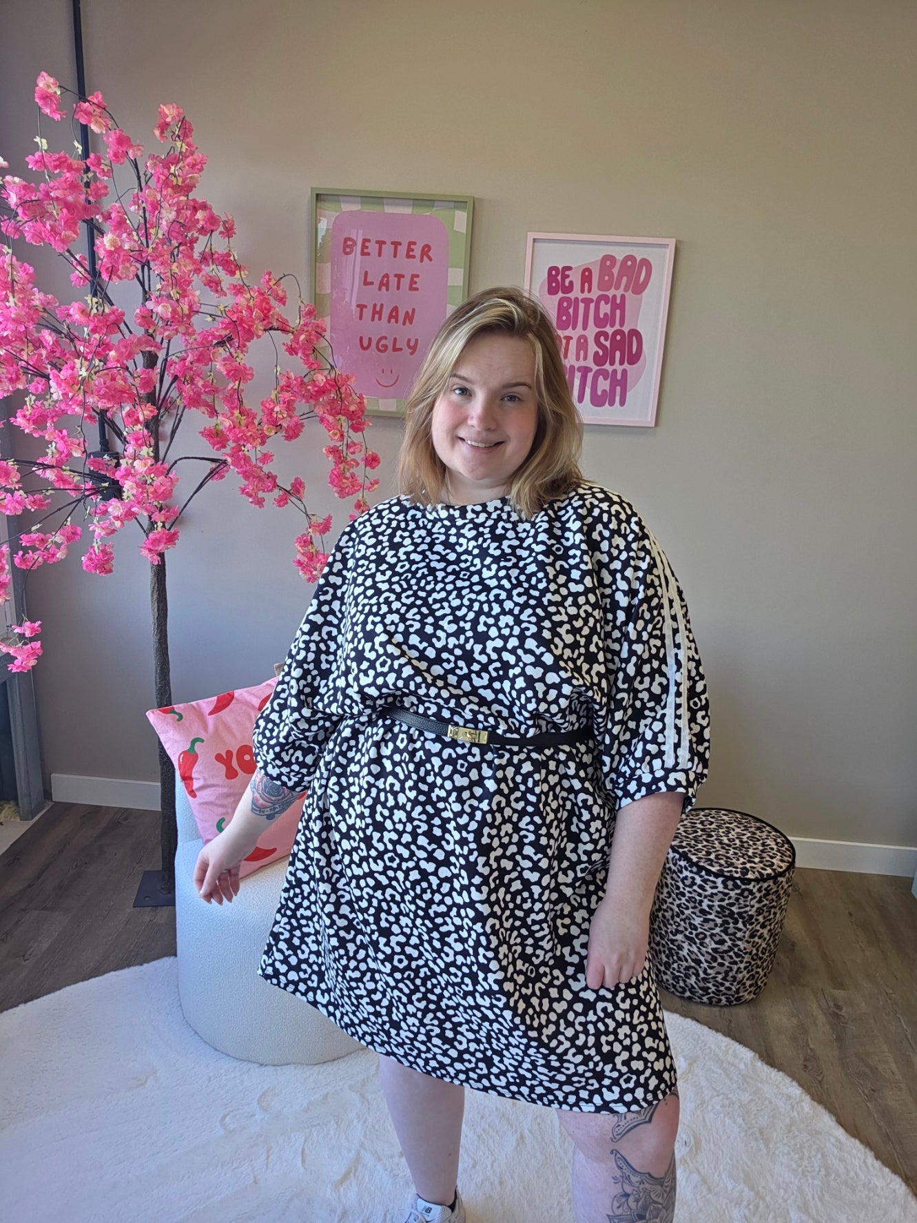 Leopard Stripe Dress (In 3 kleuren)