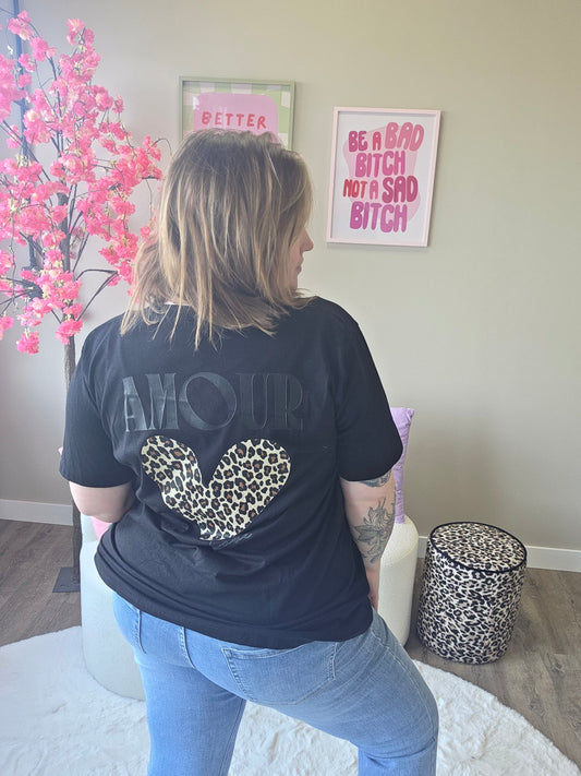 Leopard Amour Tee (In 3 kleuren)