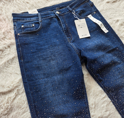 G-Smack Glitter Mom Jeans Blauw (SN173)