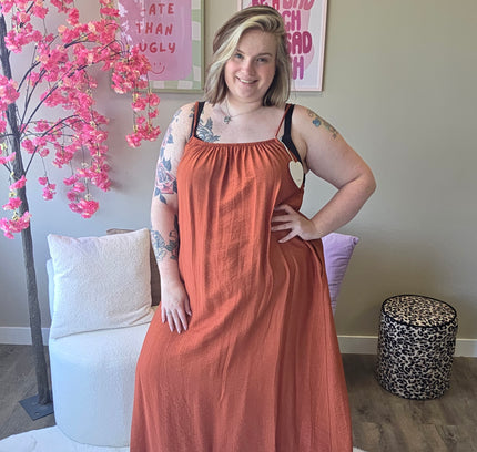 Flowy Spagetti Jurk Met Zakken (In 3 kleuren)
