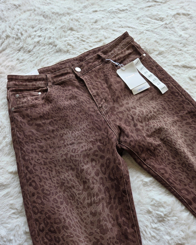 S-smack mom jeans panter bruin | ZN284