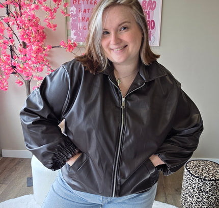 Leatherlook Bombers (In 3 kleuren)