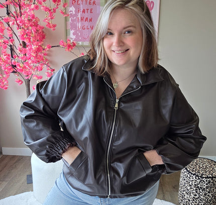 Leatherlook Bombers (In 3 kleuren)