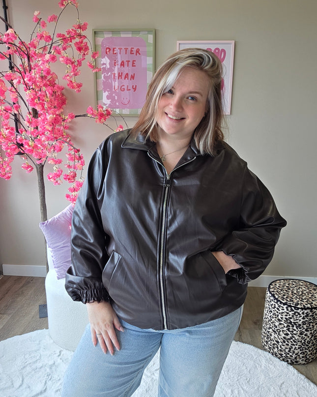 Leatherlook Bombers (In 3 kleuren)