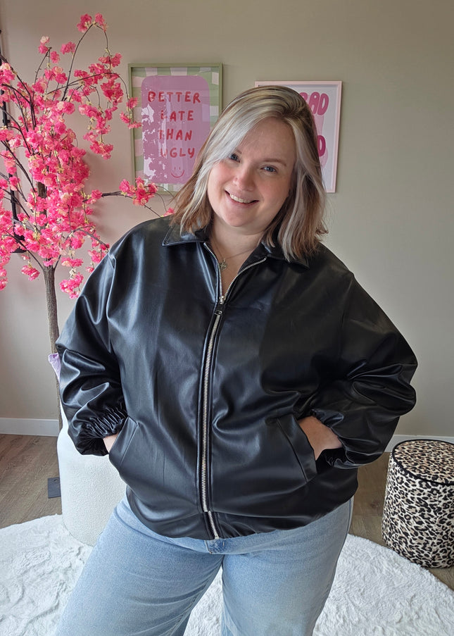 Leatherlook Bombers (In 3 kleuren)