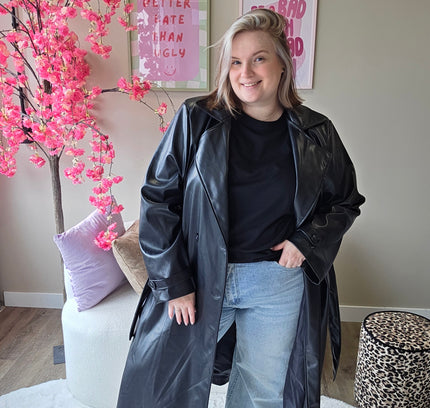 Leather look Trenchcoats (In 3 kleuren)