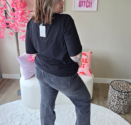 G-Smack Grijze glitter wide leg jeans | ZN-217