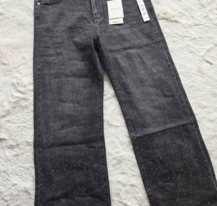 G-Smack Grijze glitter wide leg jeans | ZN-217