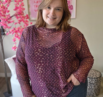 Bambi Mesh tops met rhinestones (In 3 kleuren)