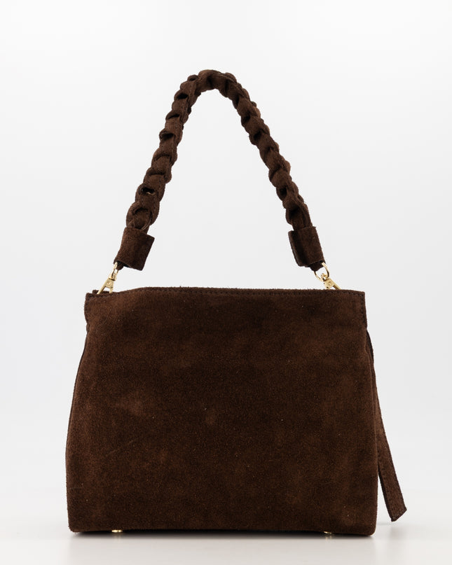 Sarah Choco Suede Bag