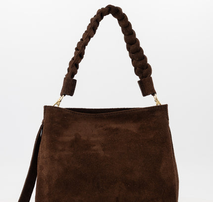 Sarah Choco Suede Bag