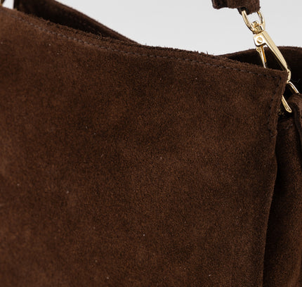 Sarah Choco Suede Bag